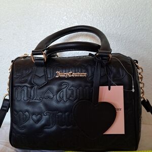 Juicy Couture Black Embossed Satchel
